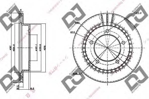 DJ PARTS BD1236 гальмівний диск