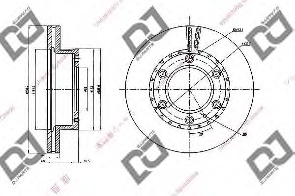 DJ PARTS BD2090 гальмівний диск