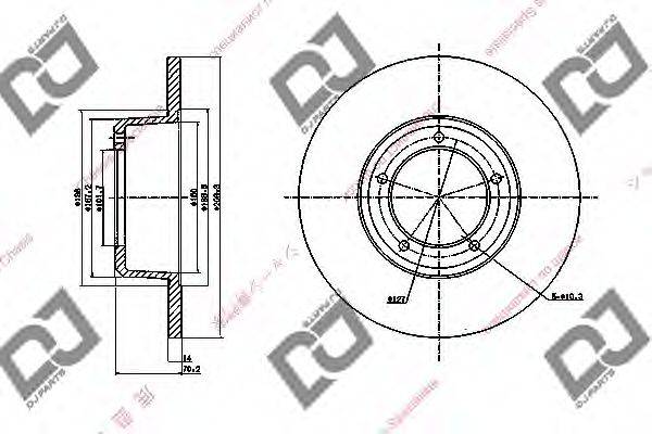 DJ PARTS BD1712 гальмівний диск