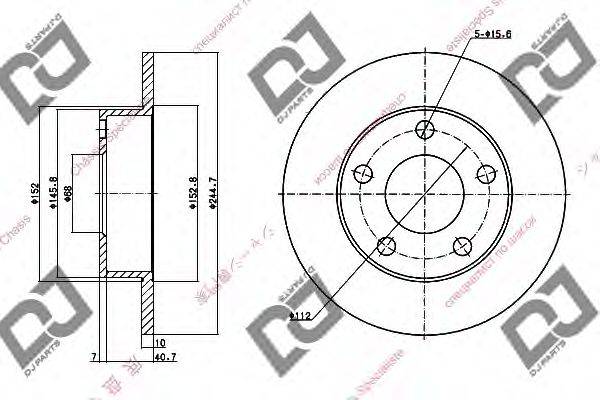 DJ PARTS BD1332 гальмівний диск