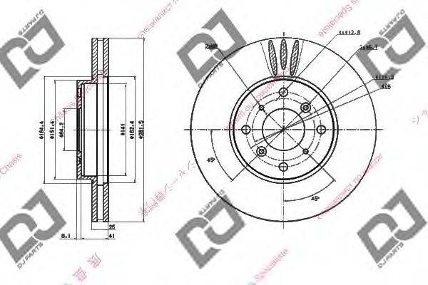 DJ PARTS BD1681 гальмівний диск