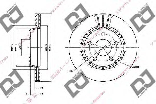 DJ PARTS BD1926 гальмівний диск