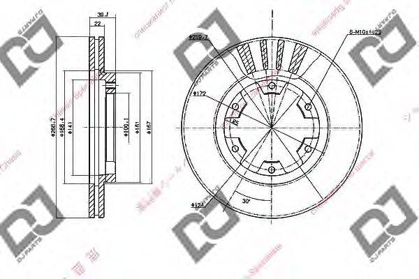 DJ PARTS BD1754 гальмівний диск