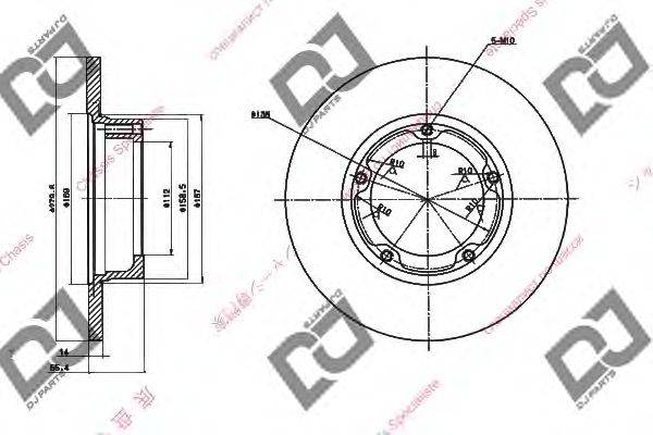 DJ PARTS BD1782 гальмівний диск