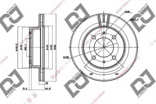 DJ PARTS BD1562 гальмівний диск