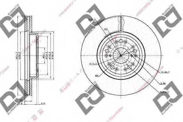 DJ PARTS BD1439 гальмівний диск