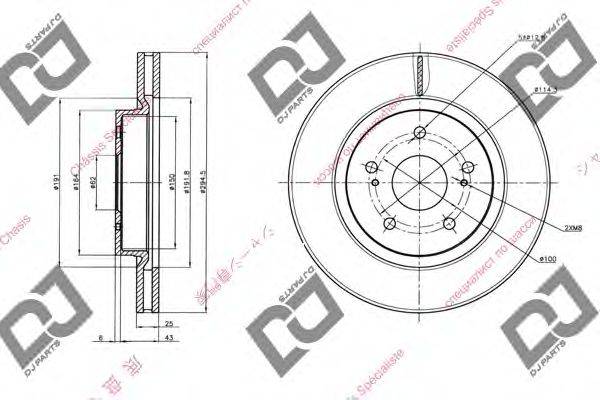 DJ PARTS BD1411 гальмівний диск