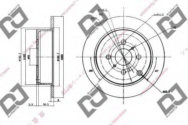 DJ PARTS BD1451 гальмівний диск