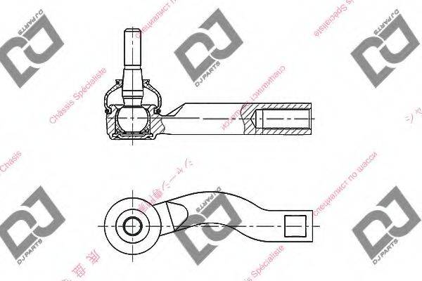 DJ PARTS DE1020 Наконечник поперечної кермової тяги