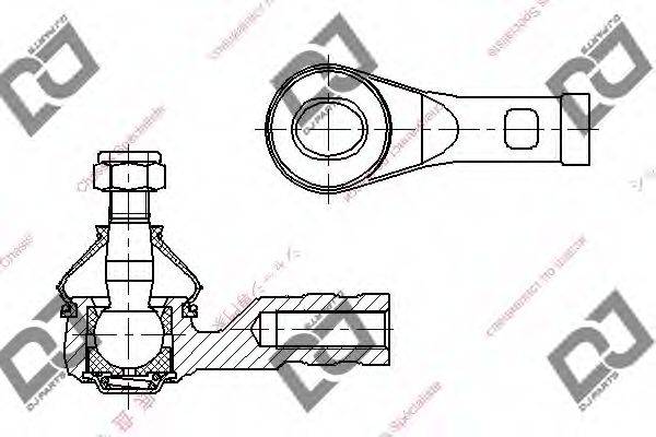 DJ PARTS DE1200 Наконечник поперечної кермової тяги