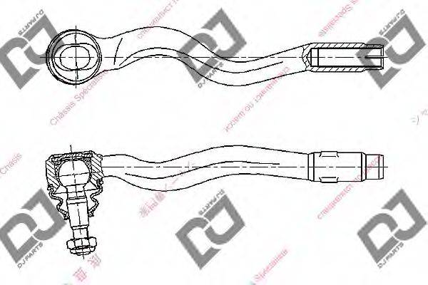 DJ PARTS DE1122 Наконечник поперечної кермової тяги