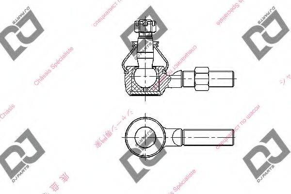 DJ PARTS DE1168 Наконечник поперечної кермової тяги