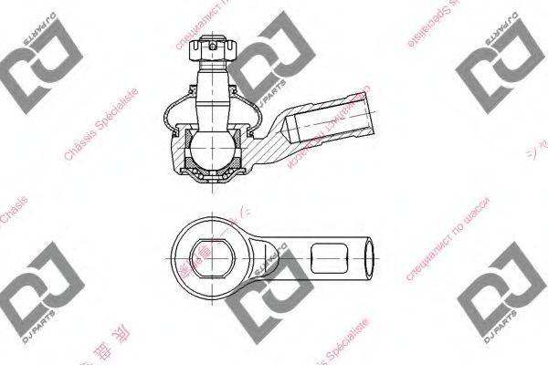 DJ PARTS DE1179 Наконечник поперечної кермової тяги