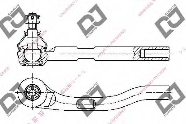 DJ PARTS DE1224 Наконечник поперечної кермової тяги