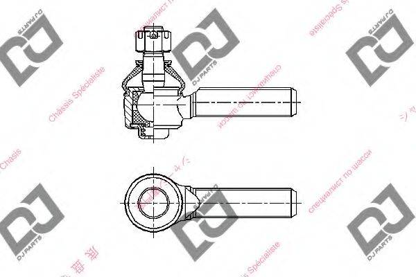 DJ PARTS DE1236 Наконечник поперечної кермової тяги