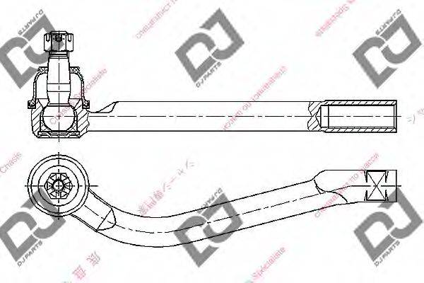 DJ PARTS DE1257 Наконечник поперечної кермової тяги