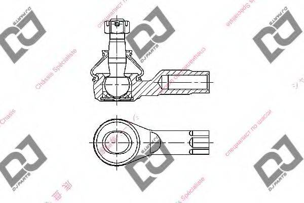 DJ PARTS DE1378 Наконечник поперечної кермової тяги