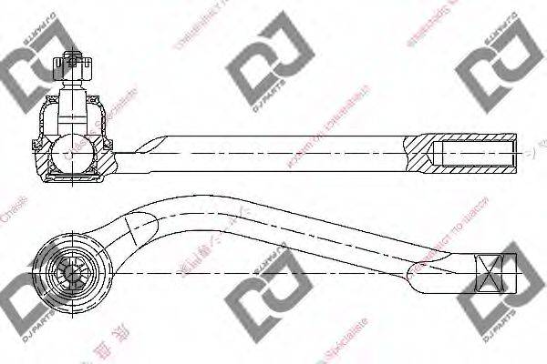 DJ PARTS DE1396 Наконечник поперечної кермової тяги