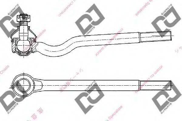 DJ PARTS DE1448 Наконечник поперечної кермової тяги