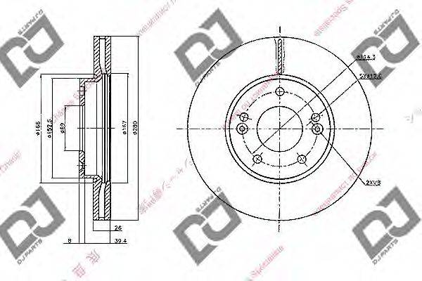 DJ PARTS BD2191 гальмівний диск