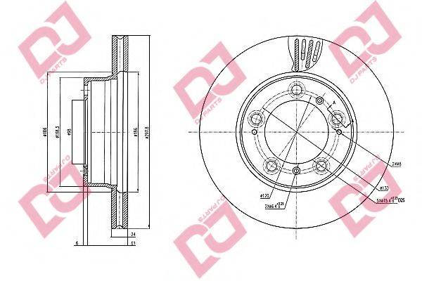 DJ PARTS BD1785 гальмівний диск