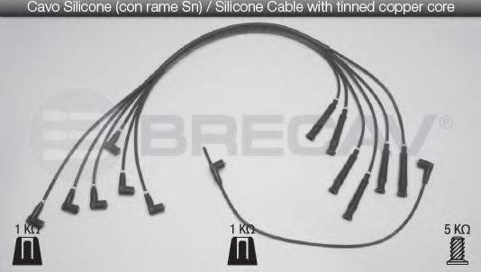 BRECAV 04504 Комплект дротів запалювання