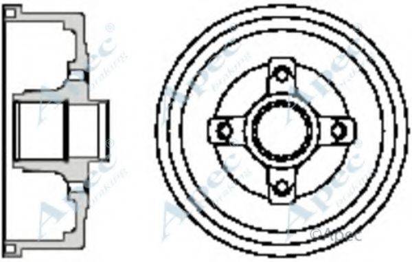 APEC BRAKING DRM9924 Гальмівний барабан