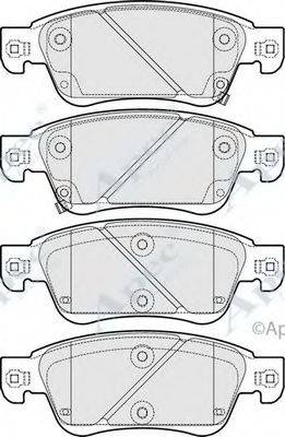 APEC BRAKING PAD1686 Комплект гальмівних колодок, дискове гальмо