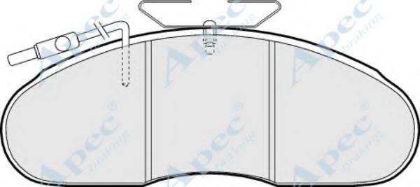 APEC BRAKING PAD838 Комплект гальмівних колодок, дискове гальмо