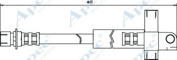 APEC BRAKING HOS3406 Гальмівний шланг