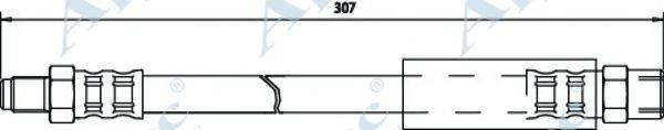 APEC BRAKING HOS3414 Гальмівний шланг