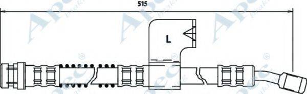 APEC BRAKING HOS3647 Гальмівний шланг