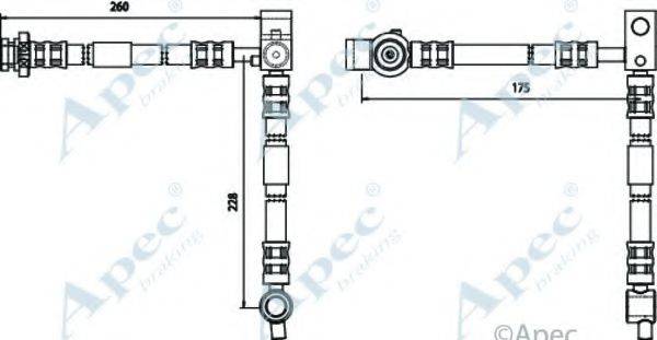 APEC BRAKING HOS3715 Гальмівний шланг