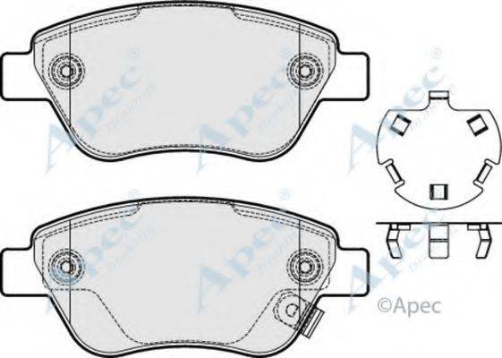 APEC BRAKING PAD2002 Комплект гальмівних колодок, дискове гальмо