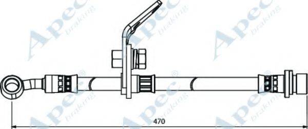 APEC BRAKING HOS3979 Гальмівний шланг