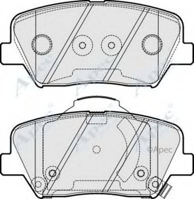 APEC BRAKING PAD1979 Комплект гальмівних колодок, дискове гальмо