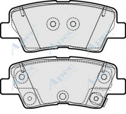 APEC BRAKING PAD1989 Комплект гальмівних колодок, дискове гальмо