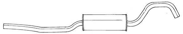 SIGAM 53425 Середній глушник вихлопних газів