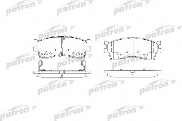 PATRON PBP1602 Комплект гальмівних колодок, дискове гальмо