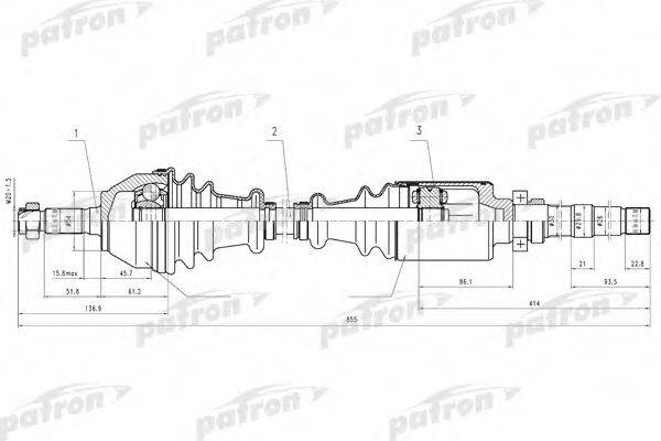 PATRON PDS0011 Приводний вал