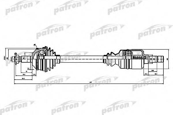 PATRON PDS0144 Приводний вал