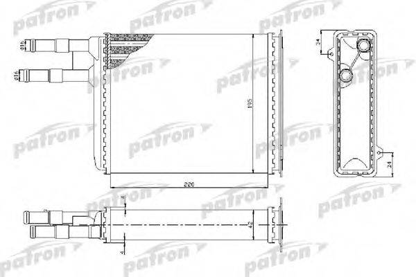 PATRON PRS2081 Теплообмінник, опалення салону