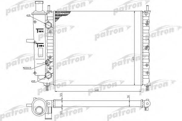 PATRON PRS3057 Радіатор, охолодження двигуна