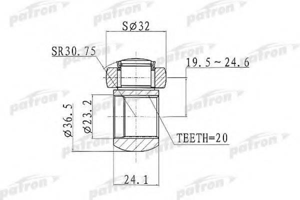 PATRON PTD002 Муфта з шипами, приводний вал