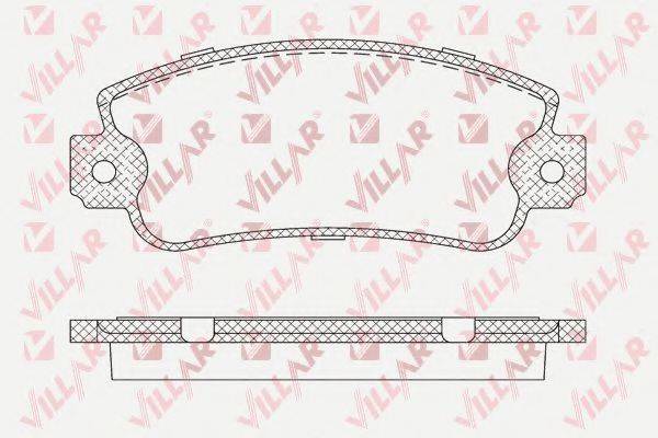 VILLAR 6260007 Комплект гальмівних колодок, дискове гальмо