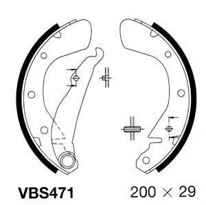 MOTAQUIP VBS471 Комплект гальмівних колодок