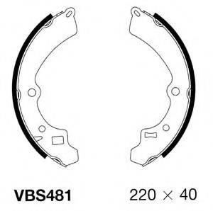 MOTAQUIP VBS481 Комплект гальмівних колодок