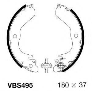 MOTAQUIP VBS495 Комплект гальмівних колодок