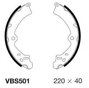 MOTAQUIP VBS501 Комплект гальмівних колодок