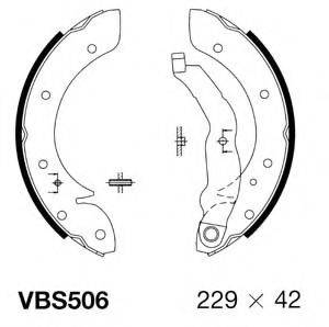 MOTAQUIP VBS506 Комплект гальмівних колодок